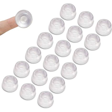 Grand Patin Protection Transparent, Pieds Adhésifs Patin Silicone Anti déparant Butées Tampon en Caoutchouc pour Amortisseur Meubles Boutons de Porte, Armoires (1/5)