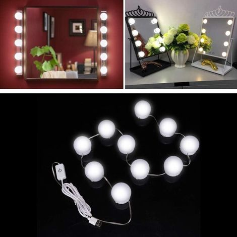 Set mit 10 USB-LED-Lampen in 3 Farben, für Schminkspiegel auf dem Tisch, für Schönheits-Make-up (1/5)