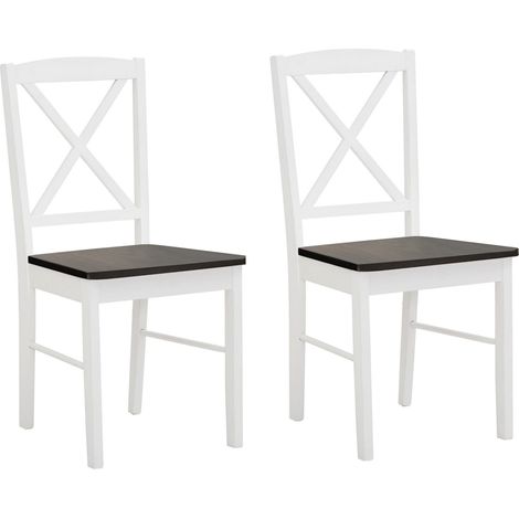 Sonoma-Ensemble de 2 chaises de salle à manger en pin chêne blanc (1/5)