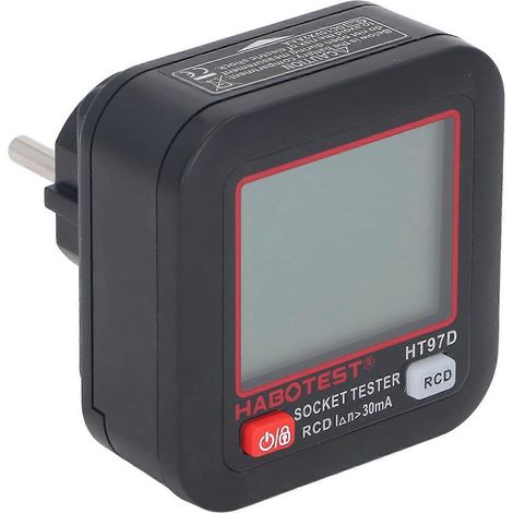 Steckdosentester mit LCD-Anzeige, RCD-Auslösetest, Polaritäts- und Phasenprüfung, Steckdosendetektor AC30 26