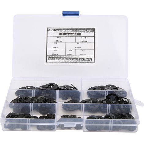 rondelle de blocage-[340 Pcs disques de sécurité dentés interne Starlock] – pour assemblage M3-M12 (Manganèse) (1/5)