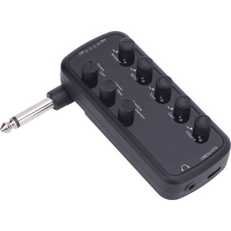 Amplificateur de casque pour basses, multi-effets, clean, overdrive, distorsion, écho, réverbération, chorus, trémolo, ampli casque pour basses profondes (1/5)