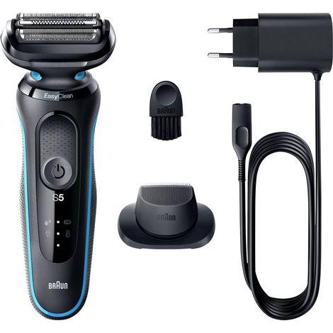 Braun 51-M1200s Rasoio elettrico a lamine Nero, Blu