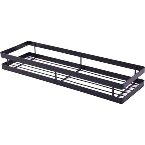 Kitchen Spice Rack, Wall Mounted Spice Rack, Space Saving Spice Rack, Ideal for Kitchen Storage and Organization, 40×12×5.5 cm, Black (1/4)