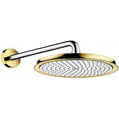 Hansgrohe Raindance Classic - Douche de tête 270 Air, 1 jet, bras de 390 mm, design chrome / doré 27424090 (1/5)