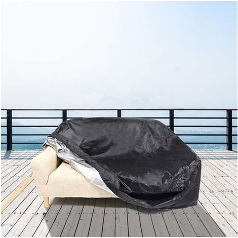 Housses de Meubles Housse Salon de Jardin Imperméable, Housse de Protection Meubles Couverture de Jardin pour Table, Canapé, Inclinable, Chaises, Noir (1/3)