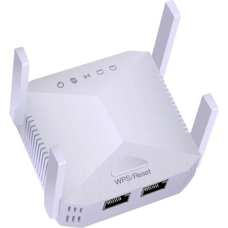 WLAN-Repeater, Dualband (5 GHz und 2,4 GHz), 1200 Mbit/s Geschwindigkeit, Gigabit-Ethernet-Anschluss, WPS-Taste, für Zuhause und Büro (1/5)