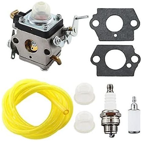 Ecleanfy - Tuyau d'essence avec bougie d'allumage pour Husqvarna 122C 122LDX 122LK 22CC. Compatible avec les références 574386701 et 581734301. Comprend une poire d'amorçage et un filtre à essence. (1/5)