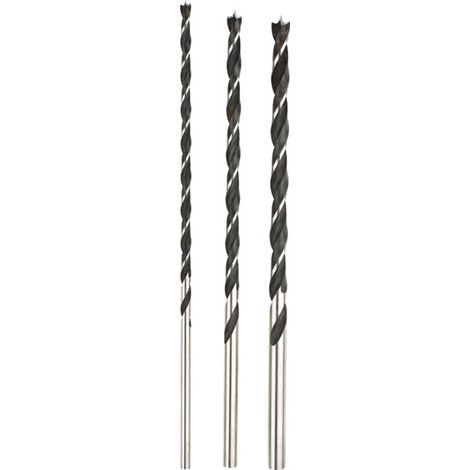 Set de forets à métaux 3 pièces – Acier CV – Longueur 250 mm – Diamètres 6, 8, 10 mm – Pointe de centrage pour perçage précis – KWB (1/5)