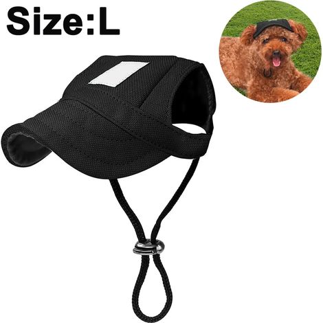 Hunde-Baseballkappe, verstellbare Baseballkappe mit Sonnenschutz und Ohrenlöchern für Welpen