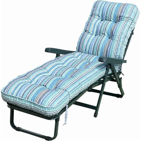 Sandbanks Deluxe Sunbed - L115 x W65 x H94 cm - Grey