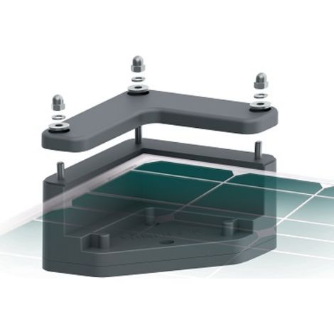 Support de fixation panneau solaire pour camping-car – Résistant aux UV et à la corrosion – Pour panneaux 30 mm – Installation simple – Uniteck