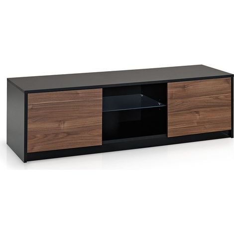 Banc TV MILANO noir/noyer (1/5)
