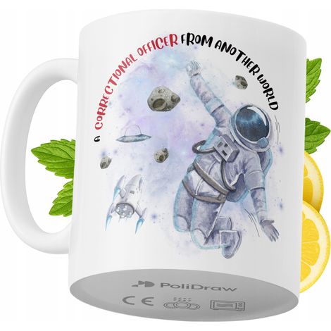 Taza para oficial de prisiones. Divertida taza de café o té con diseño gráfico y texto humorístico. Taza para cumpleaños, santos, días festivos. Taza premium para ocasiones especiales en casa, oficina (1/5)