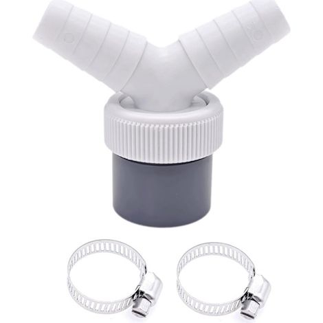 Raccord de tuyau de vidange 2 en 1 pour lave-vaisselle et lave-linge, adaptateur de raccordement de tuyau distributeur de type Y à 2 voies.
