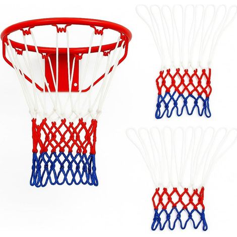 2 x Polyester Basketball Net - Durable Replacement for Outdoor Basketball Net - Compatible with All Standard Basket Components, Indoor and Outdoor Use (1/5)
