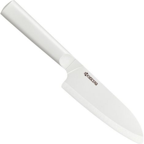 Couteau santoku lame céramique 14cm blanc - Kyocera - TK-140WH-WH