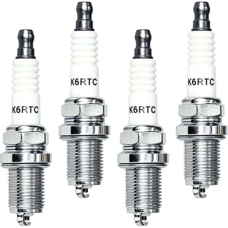 Bougie pour Champion RC12YC, B&S 491055, Torch K6RTC, Compatible avec Briggs et Stratton Tondeuse 450E - 875EX Séries OHV Moteurs Bougies pour Tondeuse à Gazon Pieces (1/5)