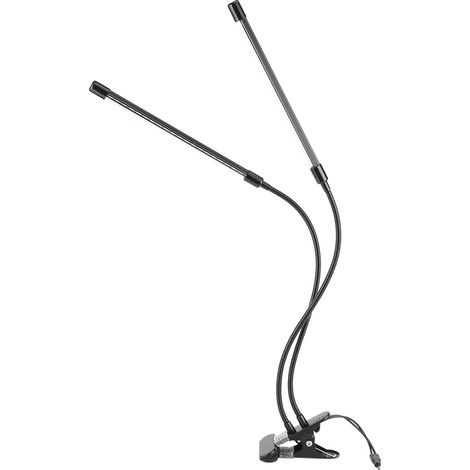 Stimulateur de croissance des plantes à LED à double tube, lampe de croissance à spectre complet pour fleurs, plantes vertes, plantes succulentes, bonsaïs, serres, lampes de croissance à pince, double (1/5)