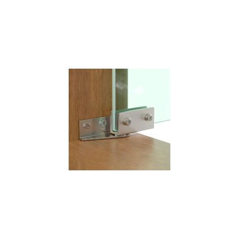Scharnier für Glastüren von Schränken, Vitrinen und Kommoden – Edelstahlscharnier – Für Glasstärken von 5 bis 8 mm (silber) – Crezuo