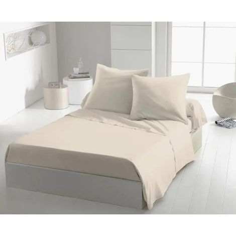 Home-linge-passion Mikrofaser Bettlaken Beige Ivoire 240x300 cm