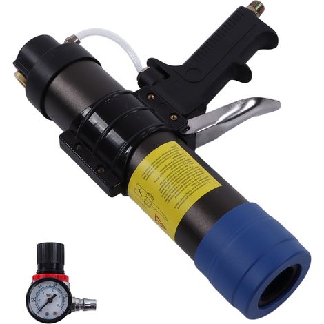 Pistolet à colle verre 310ml pneumatique 0.4-0.7Mpa réglable avec 24 buses pour réparation auto (1/5)