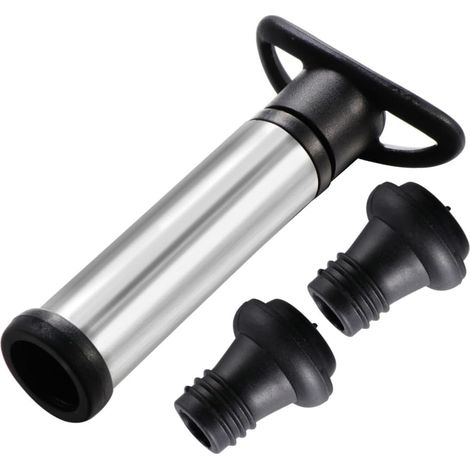 3 kits vin, 1 pompe manuelle inox, 2 bouchons liège par kit (1/5)