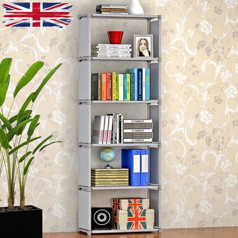 Trintion 6 Tier 5 Cubes Modern Book Shelves Storage Shelf Bookcase Display Unit Organizer (1/5)