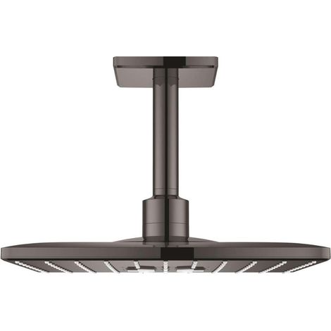 Grohe Rainshower SmartActive Cube - Rociador de ducha 310, brazo de ducha 14 cm, 2 chorros, Hard Graphite 26481A00