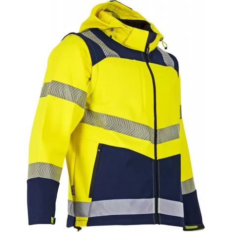 Viseur High Visibility Jacket - Softshell 3 Lagen - Gelb/Marine - T3 M - LMA - 2227 T3
