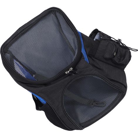 Sac à dos de transport pour animaux de compagnie, spacieux, respirant, en maille, avec poche pratique, pliable et portable, pour chats et chiens, idéal pour les voyages et les activités de plein air. (1/5)
