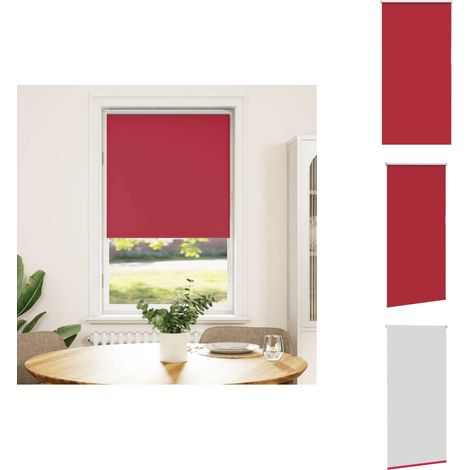 Store enrouleur occultant rouge largeur du tissu 75,7 cm - Store Enrouleur - Stores Enrouleurs - Store De Jour Et De Nuit - Store Occultant (1/5)