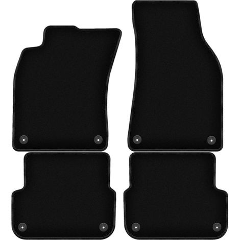 Schwarze Velours-Fußmatten für: Audi A6 C6 Limousine, Kombi, Avant (2004-2006) (1/5)