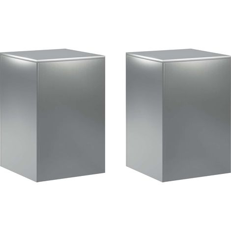 Soporte de plantas 2 pcs Plateado 40 x 40 x 60 cm vidaXL