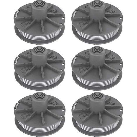 pair Lot de 6 bobines de fil pour débroussailleuse Gardena 5307-20, pour Easycut 400 Art. 8846, EasyCut 400/25 Art. 9807, ComfortCut450 Art.8847