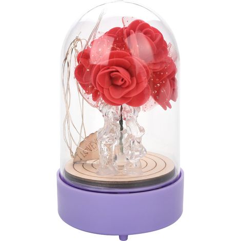 Lampe De Nuit - Dôme En Verre Avec Fil De Cuivre LED - Décoration Intérieure Cadeau Romantique - 1 Pièce (1/5)