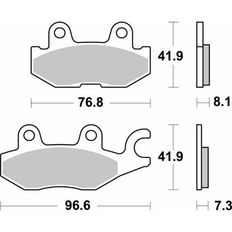 Pastillas de freno SBS KH674 Off-Road color dorado sinterizado para Yamaha YXC/YXM Viking Wolverine, YXE 850 Wolverine '18-'20, trasera izquierda