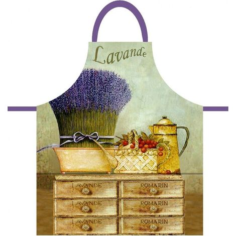 Tablier adulte à nouer Lavande et Romarin