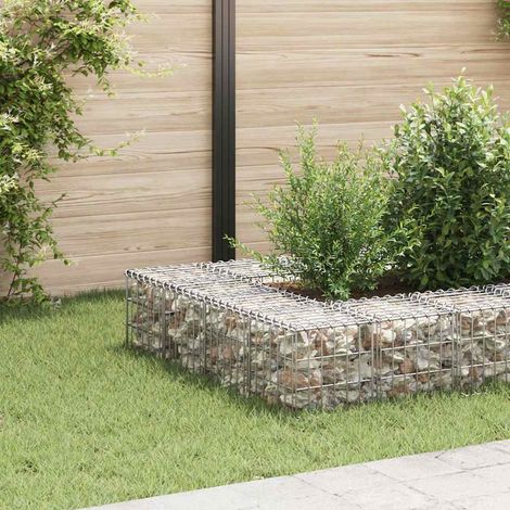 gabion cubique surélevé en fil d'acier 30x30x30 cm