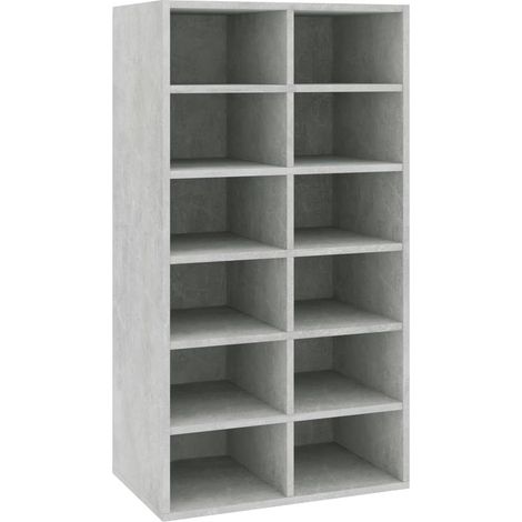 Maison Exclusive - Scarpiera Grigio Cemento 54x34x100,5 cm in Legno Multistrato