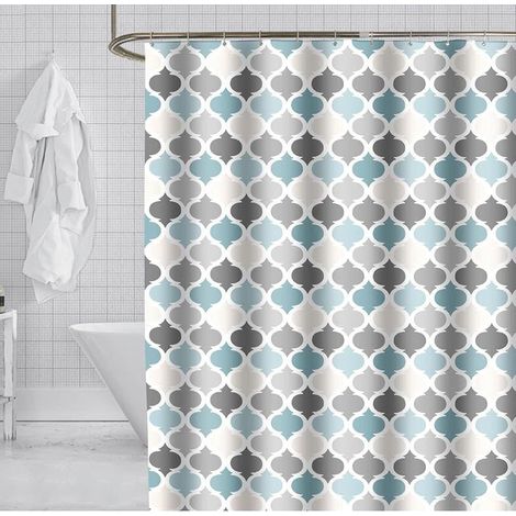 Rideau de Douche 180 x 180 cm Anti Moisissure Rideaux de Salle (1/5)