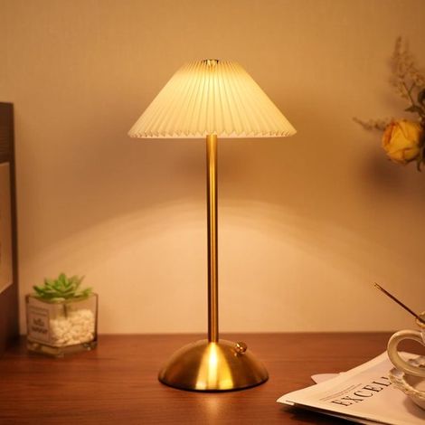 Lampe de table rechargeable – Beige – Sans fil – Tactile – Gradation – Port USB (1/5)