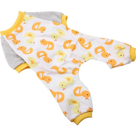 Pyjama pour chien, chiot ou chat, motif dessin animé, combinaison, vêtements en coton pour petits animaux de compagnie, déguisement d'intérieur (XS) (1/5)