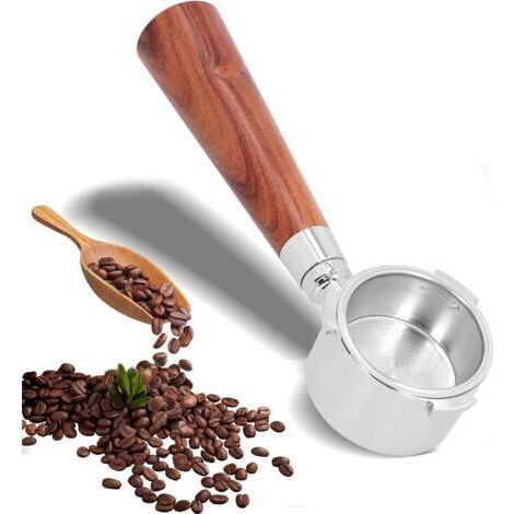 Porte-filtre sans fond pour machine à café De'Longhi – Filtre en acier inoxydable de 51 mm, extraction professionnelle. (1/5)