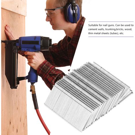 Clous de finition T32 tête plate 2500 pièces, pointes droites pour cloueuse pneumatique et électrique (1/4)