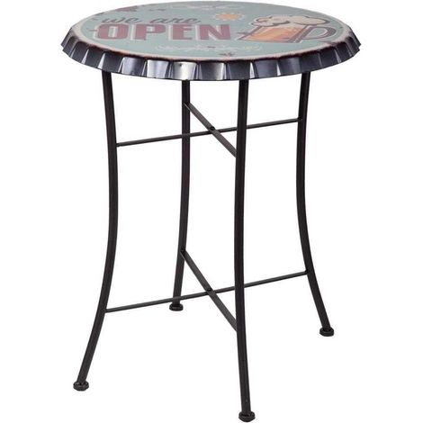 Mesa de metal azul 60x75 cm (1/4)