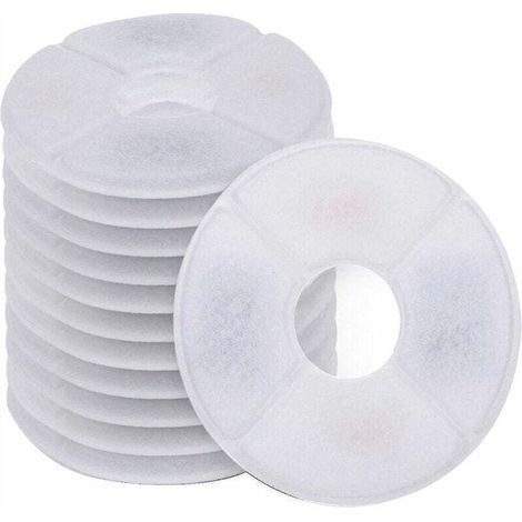 12 filtros de repuesto para fuente de agua para gatos y mascotas (1/4)