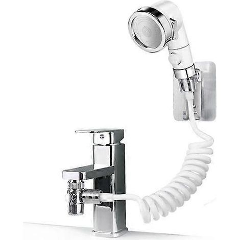 Ensemble de douche pour lavabo, douchette de salle de bain, flexible télescopique de 2 m (1/3)