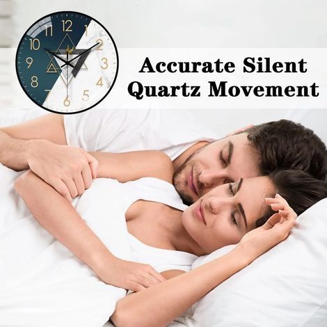 Moderne, geräuschlose Quarz-Rundwanduhr (25 cm), hochwertige dekorative Wanduhr für Wohnzimmer, Schlafzimmer, Küche, Zuhause, Büro, Schule (1/4)
