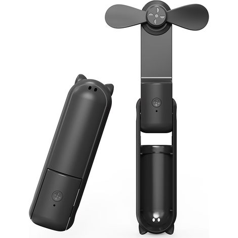 Ventilateur portable 2 en 1 avec batterie externe intégrée, mini ventilateur rechargeable en forme d'ours mignon-AquaForge